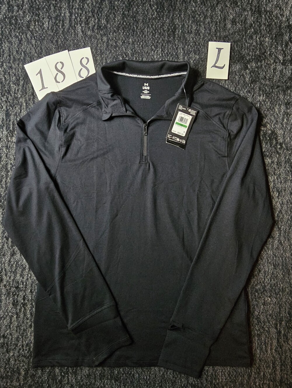 Under Armour Womens Black Long-Sleeve Quarter-Zip Performance Top